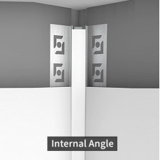 Προφίλ Αλουμινίου Γυψοσανίδας Εσωτερική Γωνία 2m για ταινία LED Χωρίς Κάλυμμα 30-054600